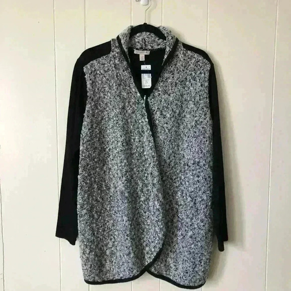 Dressbarn Open Front Acrylic Metallic Cardigan Size 2X - Picture 1 of 7